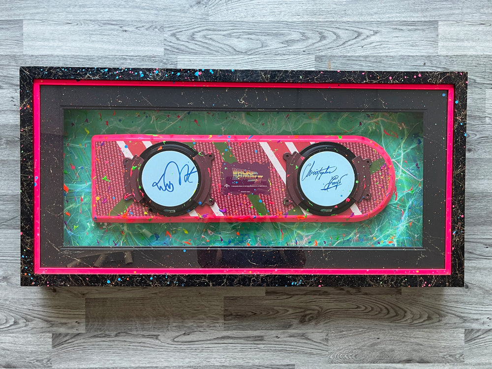'This is Heavy!' - Michael J Fox and Christopher Lloyd signed Hoverboard (Back to the Future 2)